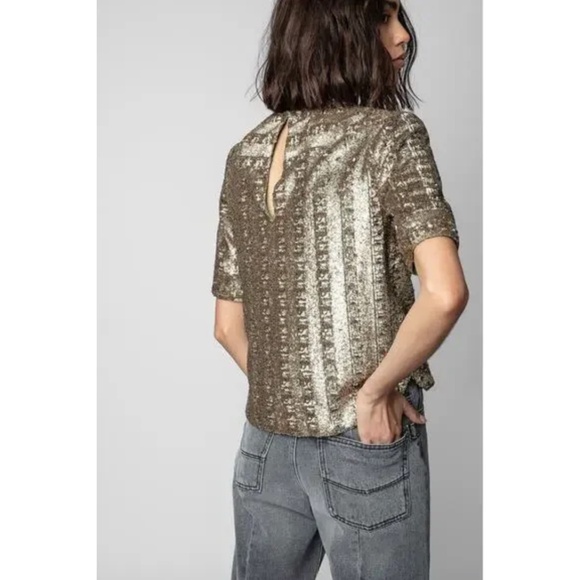 Zadig and Voltaire Toysse Sequin Top - Picture 3 of 8
